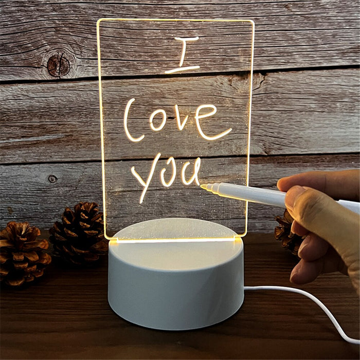 Transparent Message Board Table Lamp