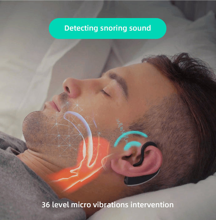 24-Hour Bluetooth Anti-Snoring Device – Snore Earset with Sleep Data Analysis